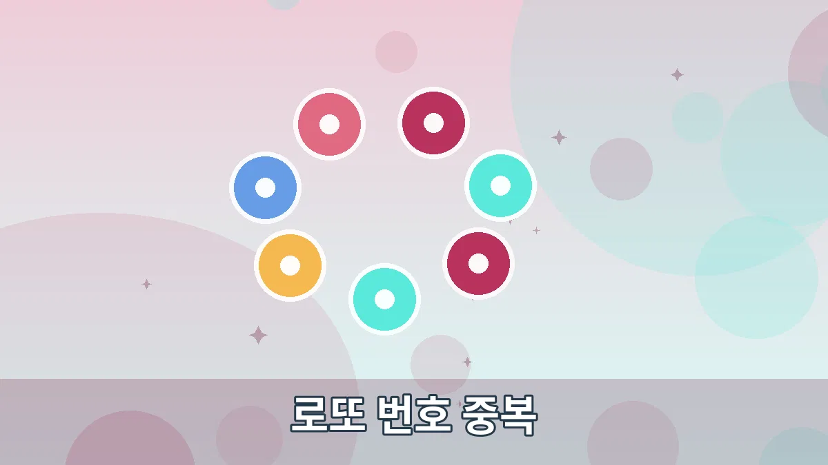 로또 번호 중복 안내 이미지 3